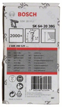 Штифт с потайной головкой SK64 20G 38 мм, оцинк. 2608200529